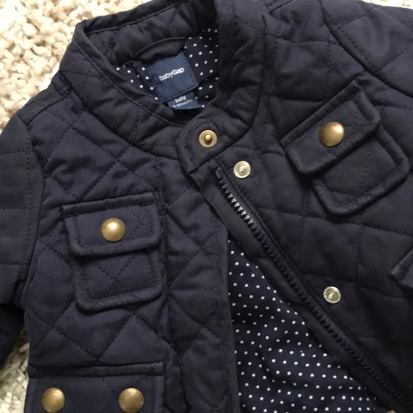 Baby Gap Navy Blue Quilted Jacket - Picture 3 of 3